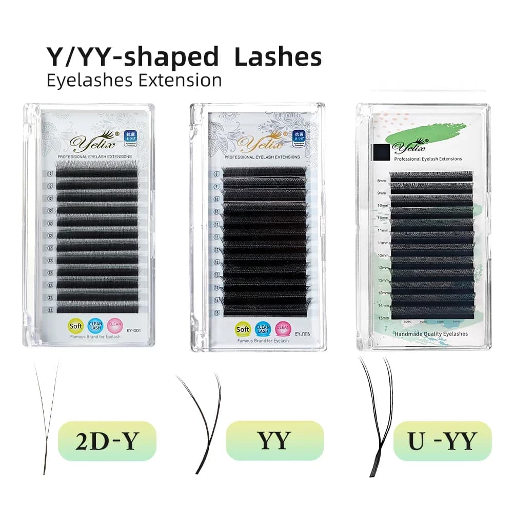 Εκτενσεις Βλεφαρίδων U-Shape YY, Έτοιμες Βεντάλιες Διπλής Άκρης
