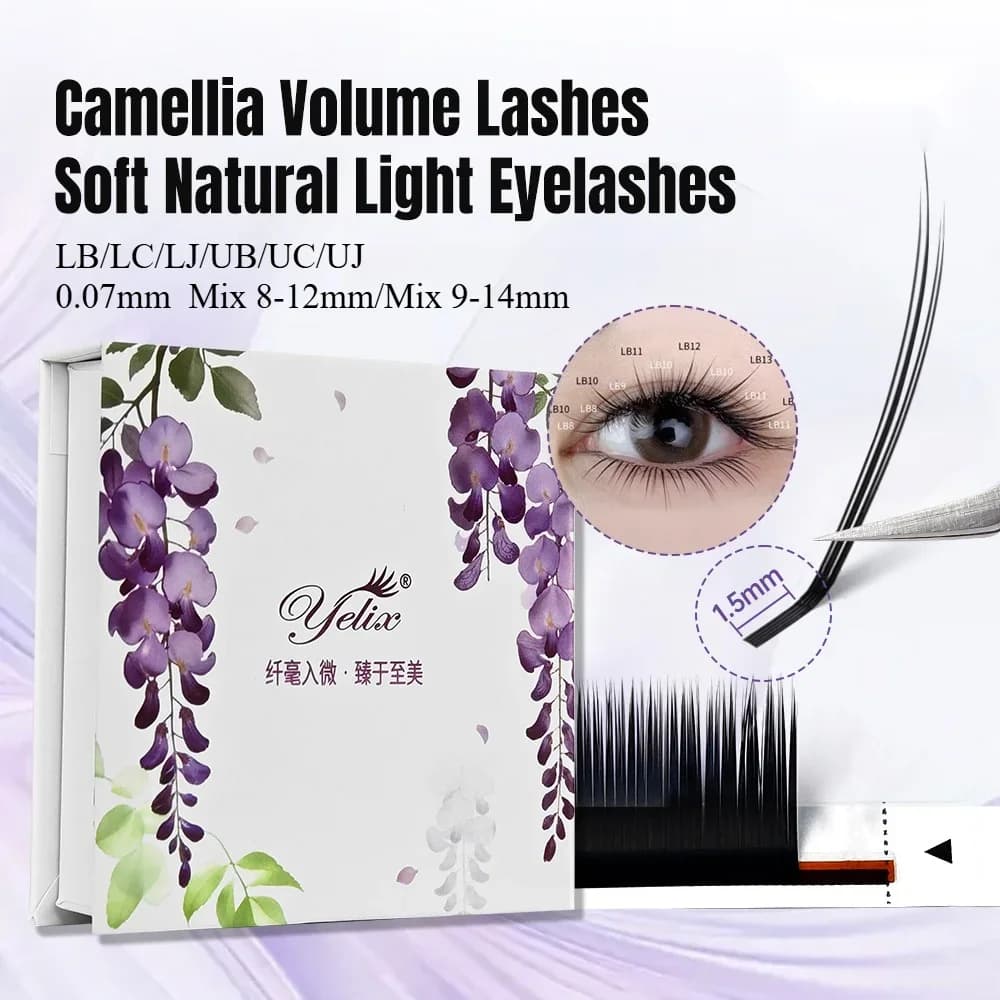 Ψεύτικες Βλεφαρίδες Camellia Volume με Κοντή Ρίζα και Ανύψωση